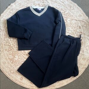 Elegant Navy V-Neck Sweater for Women